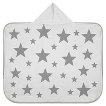 Toalha Baby C/ Capuz Tecebem Estampada Kinder Filipa 70cmx90cm Cinza