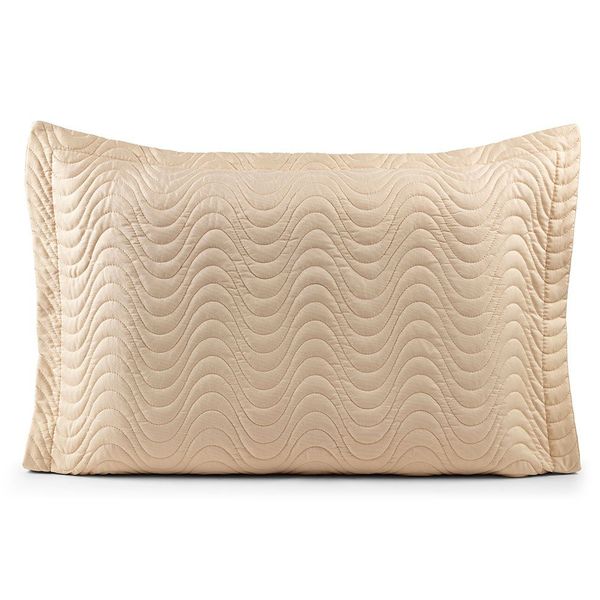 Porta Travesseiro Avulso 70cm x 50cm Com Debrum 1 Peça Laura Matelado Toque 400 Fios 100% Poliéster - Cáqui