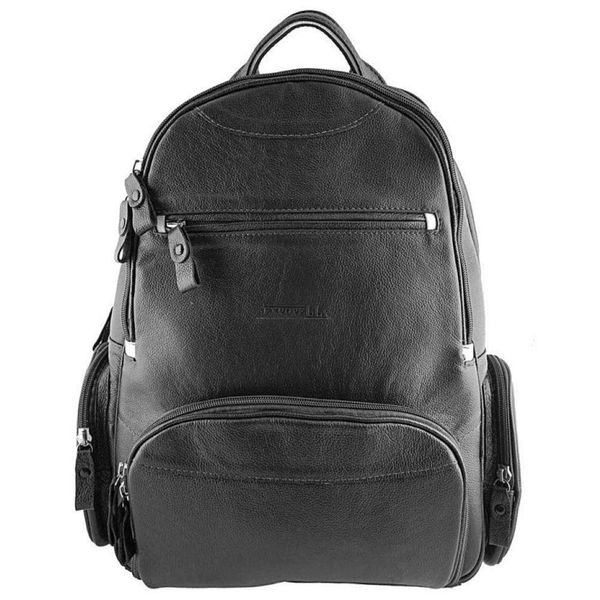 Mochila Executiva Couro Grande Masculina Expopelly 060 Preta
