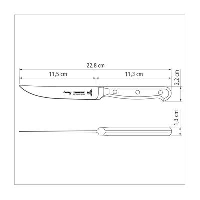 Faca para Churrasco e Frutas Tramontina Century com Lâmina de Aço Inox e Cabo em Policarbonato 5"