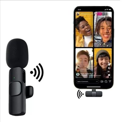 Microfone Lapela Sem Fio Tipo C Bluetooth P/ Celular Android