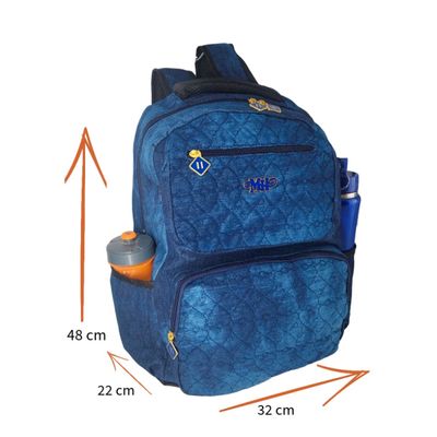 Mochila Escolar Feminina Notebook 15 Bolsa Reforçada Cores M / AZUL