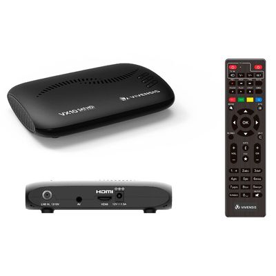 Receptor de TV VX10M Full HD com HDMI Vivensis Preto / Bivolt