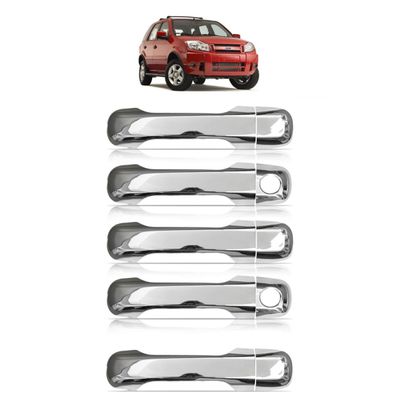 Kit Aplique Cromado Capa Maçanetas + Traseira Ecosport 2005