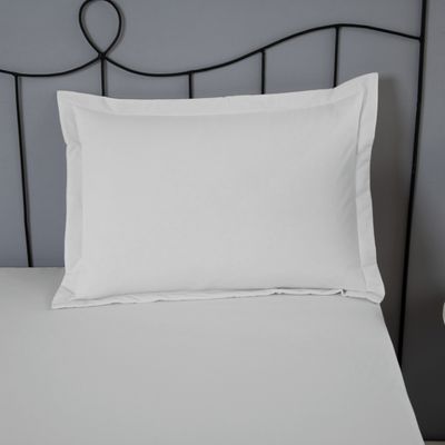 Porta Travesseiro Dia A Dia 1 Peça 70cm x 50cm 80% Algodão / 20% Poliéster Percal 140 Fios - Branco