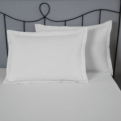 Porta Travesseiro Dia A Dia 1 Peça 70cm x 50cm 80% Algodão / 20% Poliéster Percal 140 Fios - Branco