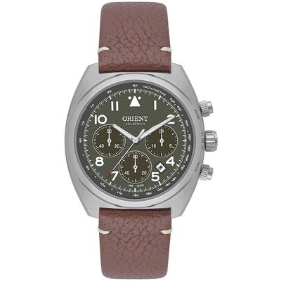 Relógio Orient Masculino Ref: Mbscc069 E2nx Solar Cronógrafo Prateado