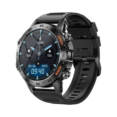 Relógio Inteligente em Aço para Homens Chamada Bluetooth Laranja