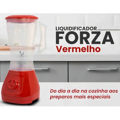 Liquidificador Agratto Forza 850w Jarra 1,5l Vermelho 127v ALIQ02N01