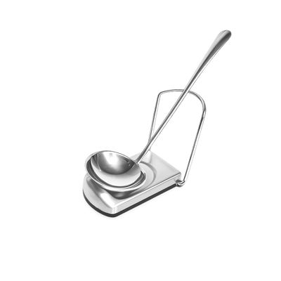 Concha e Suporte Descanso de Colher Inox Servir Molho Sopa