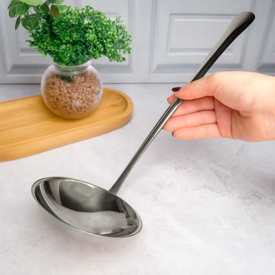 Concha e Suporte Descanso de Colher Inox Servir Molho Sopa