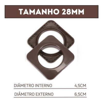 Ilhós Para Cortina Pacote 20 Unidades  Branco/Marron Branco
