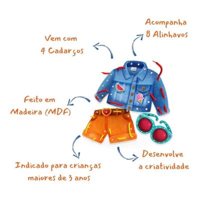Alinhavo Fashion Madeira 3034 Brincadeira De Criança