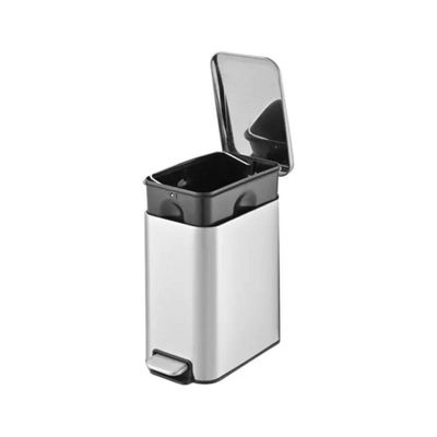 Lixeira Inox Retangular Multiuso 05 Litros Cesto Removível
