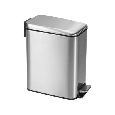 Lixeira Inox Retangular Multiuso 05 Litros Cesto Removível