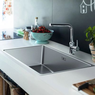 CUBA FRANKE DE EMBUTIR E SOBREPOR EM AÇO INOX LINEA 70 70X40CM COM ACESSÓRIOS 18630