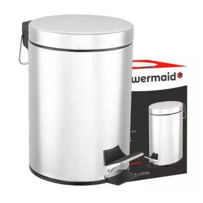 Lixeira Inox Redonda Multiuso - 5 Litros