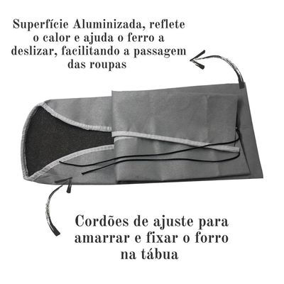 Forro Térmico Ajustável Para Tabua Passar Roupas Aluminizado