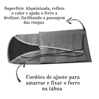 Forro Térmico Ajustável Para Tabua Passar Roupas Aluminizado