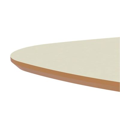 Mesa de Centro Para Sala de Estar Orgânica Baixa Selly D03 Off White Freijó - Lyam Decor