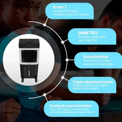 Climatizador Ar Frio Umidificdor Portátil Ventisol 220v 80 Litros