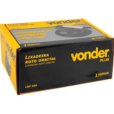 Lixadeira Roto-Orbital Pneumática LRP 660 Vonder com Chave Fixa para Superfícies Planas