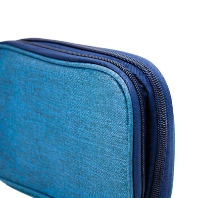 Bolsa Organizadora Cabos Fios Eletrônicos Estojo Case Bag Azul