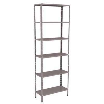 Estante 6 Prateleiras Aço Livros Quarto Cozinha Multiuso Fer Cinza