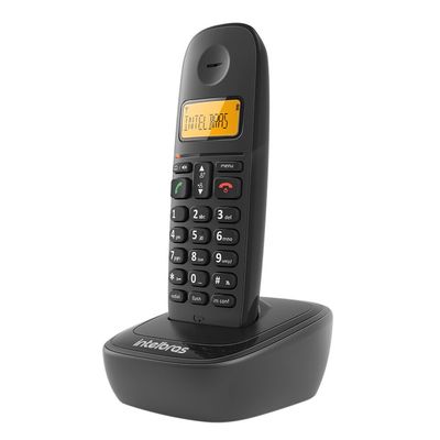 Telefone Intelbras Sem Fio ID Capacidade de até 7 Ramais TS2510 Preto