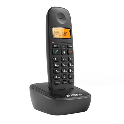 Telefone Intelbras Sem Fio ID Capacidade de até 7 Ramais TS2510 Preto