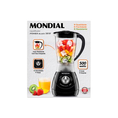 Liquidificador Mondial Power 2 Black L-28 Preto - 127V
