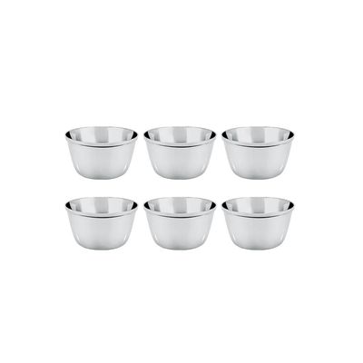 Ramekin Tigela Inox Sobremesa Mini Bolo Sufle Molho 120ml 6un