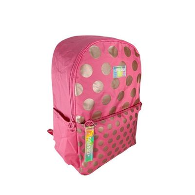 Mochila De Costas Rosa Com Bolinhas Up4you Ms46711up0300un