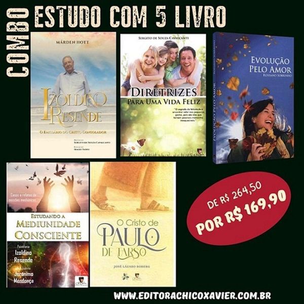 Combo Estudo Com 5 Livros