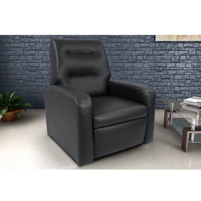 Poltrona Reclinável Classic Material Sintético 2 Posições Matrix Preto
