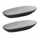 Conjunto Com 02 Travessas Oval Funda Grande 32x16 Cm Orgânico Dust Porto Brasil
