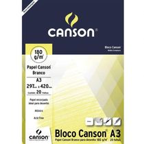 Bloco De Desenho A3 180g 20 Folhas - Canson
