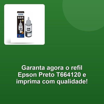 Refil Tinta Epson Preto T664120