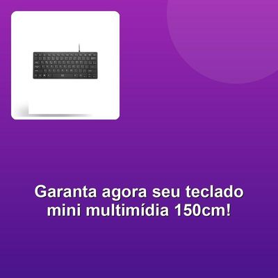 Teclado Mini Multimídia Usb 150cm Preto