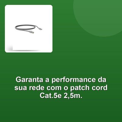 Patch Cord Cat.5e 2,5m Cinza