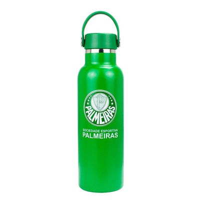 Garrafa Térmica Palmeiras Tampa Com Alça 500ml Oficial