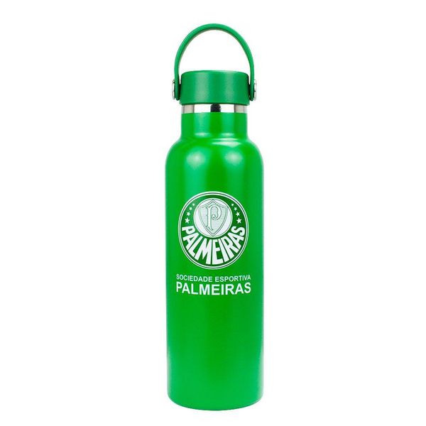 Garrafa Térmica Palmeiras Tampa Com Alça 500ml Oficial