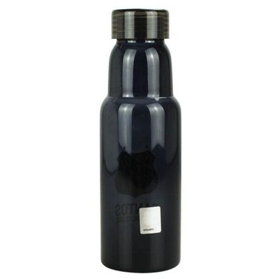Garrafa de Vidro Preta Escudo Santos 500ml Oficial