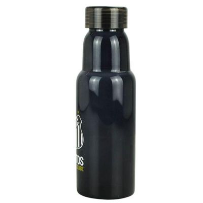 Garrafa de Vidro Preta Escudo Santos 500ml Oficial