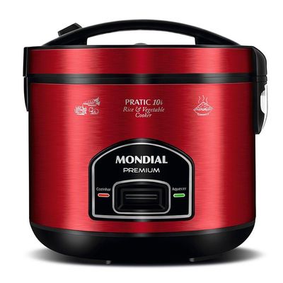Panela Elétrica Mondial Pratic 10i Pe-46-10x 220v-vermelho/inox 220V