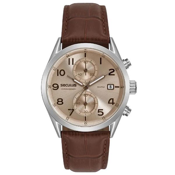 Relógio Seculus Masculino Ref: 77338g0svnc1 Cronógrafo Prateado