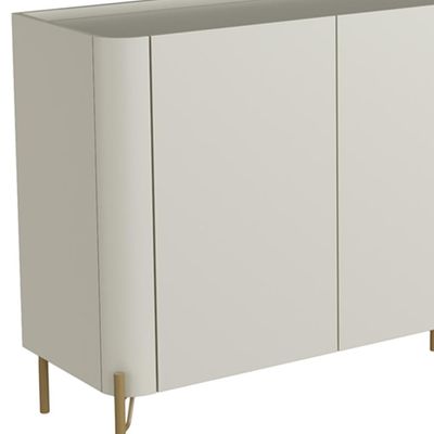 Aparador Buffet Para Sala de Jantar 4 Portas Pés Industrial Dourado Naim I03 Luna - Lyam Decor