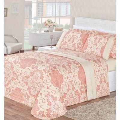 Cobre Leito Estampado Micropercal 200 Fios Naturale King 03 Peças - LYLA COR 02