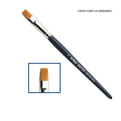 Pincel Chato N° 14 Art 600 Taklon Giotto - Caixa 12 Unid.