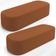 Kit 02 Puffs Decorativos Orgânicos Para Living Quarto 160cm Doha W01 Bouclê Terracota - Lyam Decor